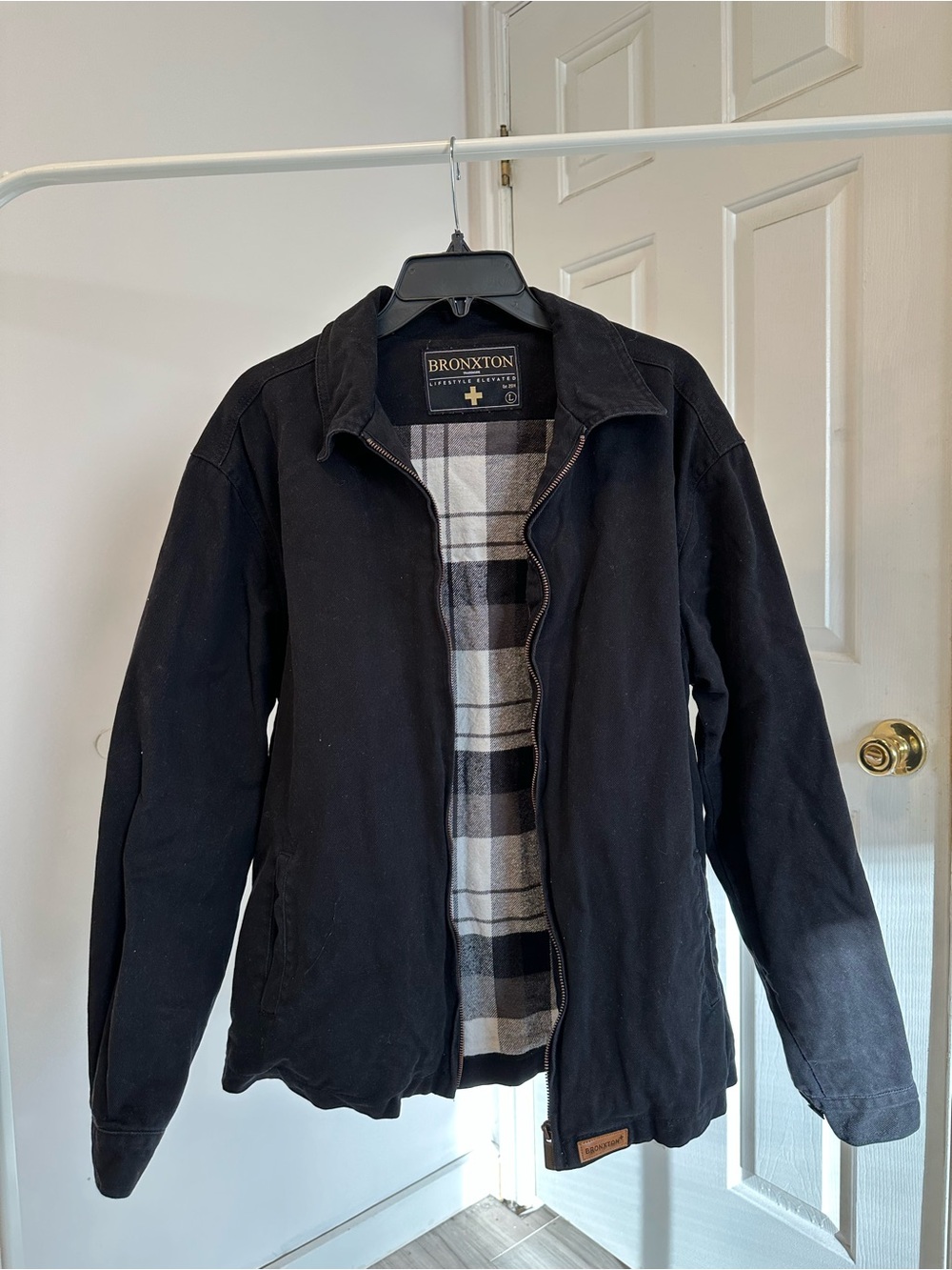 Bronxton- Black Zip-Front Jacket